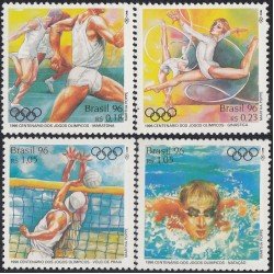 Brasil Brazil 2281/84 1996 100 Años de juegos olímpicos modernos MNH Brasil Brazil 2281/84 1996 100 Años de juegos olímpicos modernos MNH