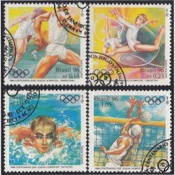 Brasil Brazil 2281/84 1996 100 Años de juegos olímpicos modernos Usado Brasil Brazil 2281/84 1996 100 Años de juegos olímpicos modernos Usado