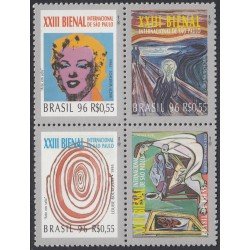 Brasil Brazil 2294/97 1996 23º Bienal Internacional de Sao Paulo MNH Brasil Brazil 2294/97 1996 23º Bienal Internacional de Sao Paulo MNH