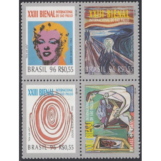 Brasil Brazil 2294/97 1996 23º Bienal Internacional de Sao Paulo MNH Brasil Brazil 2294/97 1996 23º Bienal Internacional de Sao Paulo MNH