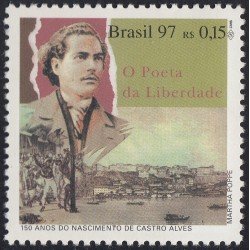Brasil Brazil 2315 1996 150 Aniversario del nacimiento del poeta Castro Alves MNH
