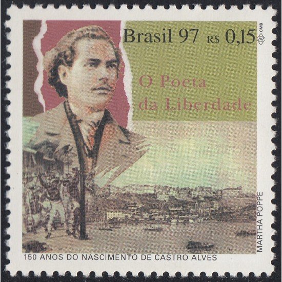 Brasil Brazil 2315 1996 150 Aniversario del nacimiento del poeta Castro Alves MNH