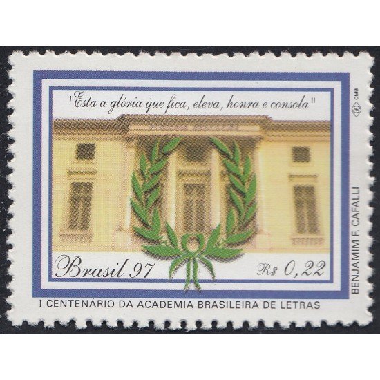 Brasil Brazil 2334 1997 Centenario de la academia Brasileña de letras MNH Brasil Brazil 2334 1997 Centenario de la academia Brasileña de letras MNH