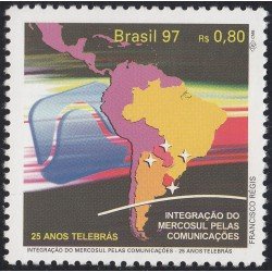 Brasil Brazil 2340 1997 25º Aniversario de TELEBRAS integración de MERCOSUR MNH Brasil Brazil 2340 1997 25º Aniversario de TELEBRAS integración de MERCOSUR MNH