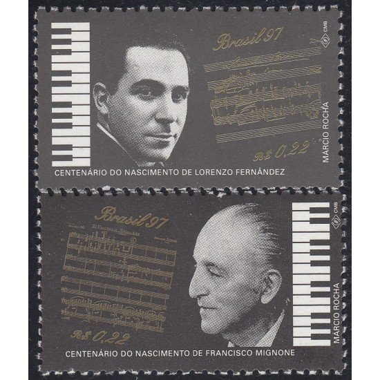 Brasil Brazil 2341/42 1997 Compositores brasileños MNH Brasil Brazil 2341/42 1997 Compositores brasileños MNH