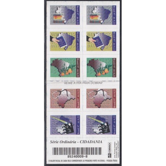 Brasil Brazil 2366/70a 1997 Serie Antigua La ciudadanía Carnet MNH Brasil Brazil 2366/70a 1997 Serie Antigua La ciudadanía Carnet MNH