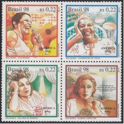 Brasil Brazil 2379/82 1998 América UPAEP Mujeres Célebres MNH