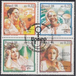 Brasil Brazil 2379/82 1998 América UPAEP Mujeres Célebres Usado