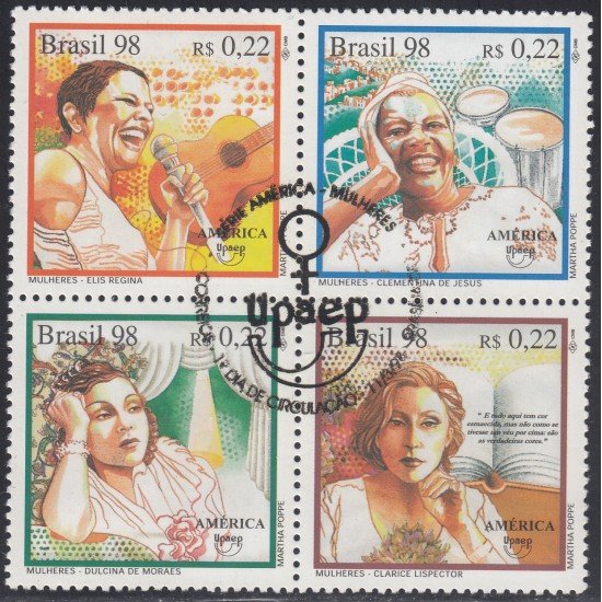 Brasil Brazil 2379/82 1998 América UPAEP Mujeres Célebres Usado