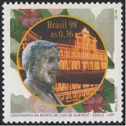 Brasil Brazil 2448 1998 100 años de la muerte de de Luis Vicente de Souza Queiroz MNH