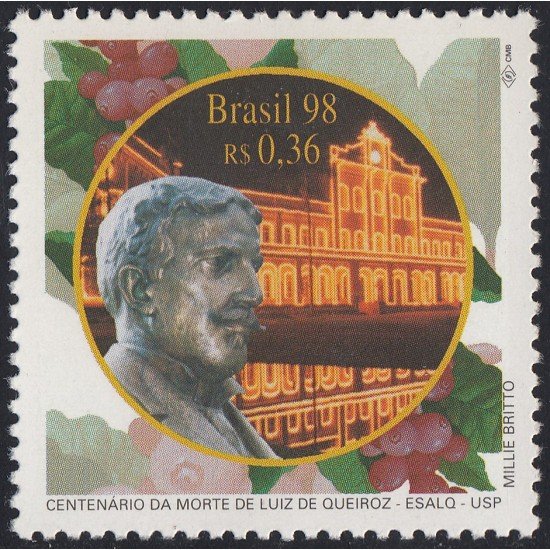 Brasil Brazil 2448 1998 100 años de la muerte de de Luis Vicente de Souza Queiroz MNH