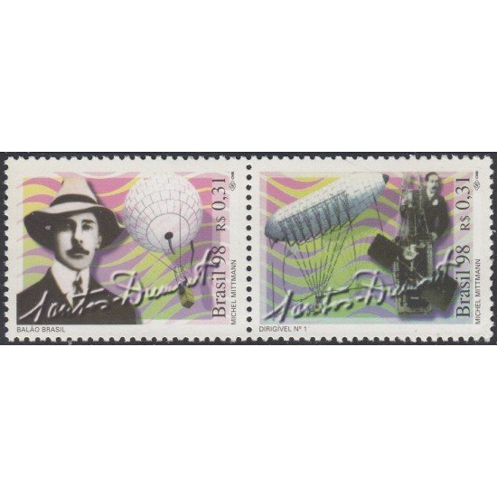 Brasil Brazil 2450/51 1998 Aviación Ballon Dirigible MNH