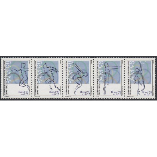 Brasil Brazil 2460/64 1998 Comisión de deportes militares brasileños MNH