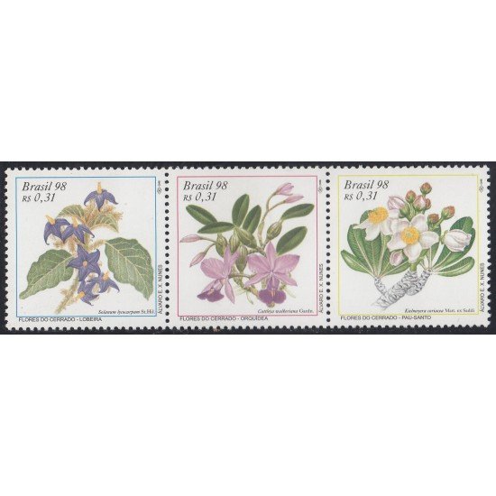 Brasil Brazil 2478/80 1998 Flowers flores del cerrado MNH