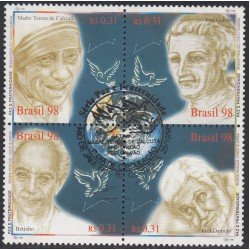 Brasil Brazil 2481/84 1998 Paz y fraternidad. Retratos Usados
