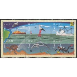 Brasil Brazil 2495/500 1999 Programa REVIZEE para las zonas Archipiélagos San Pierre y San Paul MNH Brasil Brazil 2495/500 1999 Programa REVIZEE para las zonas Archipiélagos San Pierre y San Paul MNH
