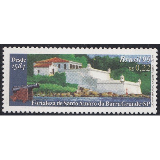 Brasil Brazil 2507 1999 415º Aniversario de la Fortaleza de Santo Amaro de Barra Grande MNH Brasil Brazil 2507 1999 415º Aniversario de la Fortaleza de Santo Amaro de Barra Grande MNH