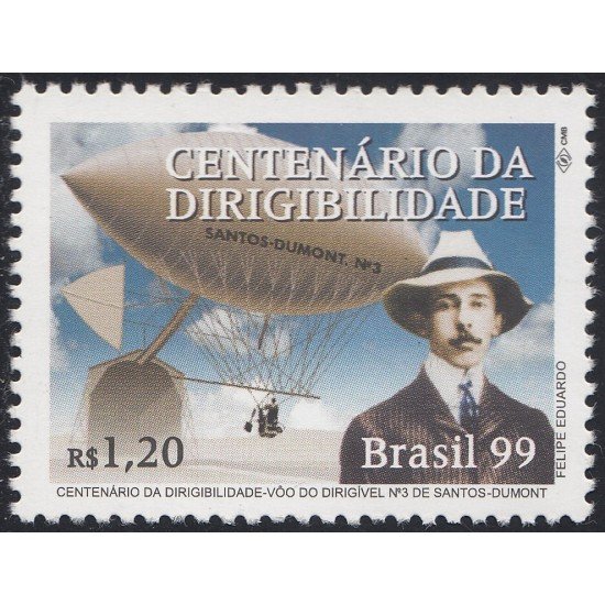 Brasil Brazil 2511 1999 100 Años del vuelo del aeronauta Alberto Santos Dumont MNH Brasil Brazil 2511 1999 100 Años del vuelo del aeronauta Alberto Santos Dumont MNH
