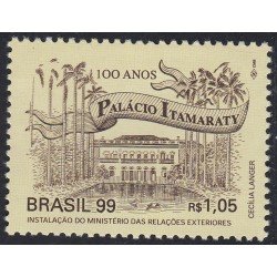 Brasil Brazil 2542 1999 Centenario Ministerio de Relaciones Exteriores Palacio Itamaraty MNH Brasil Brazil 2542 1999 Centenario Ministerio de Relaciones Exteriores Palacio Itamaraty MNH