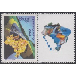 Brasil Brazil 2998A 2007 Sello de mensaje con miniatura personalizada MNH Brasil Brazil 2998A 2007 Sello de mensaje con miniatura personalizada MNH