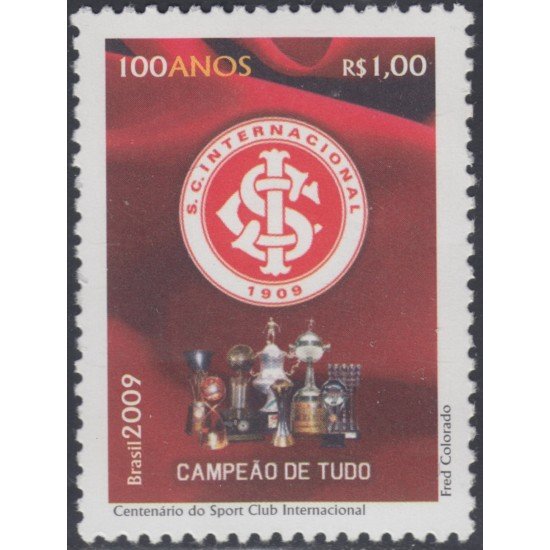 Brasil Brazil 3051 2009 Centenario del Club de Deportes Internacional Fútbol MNH