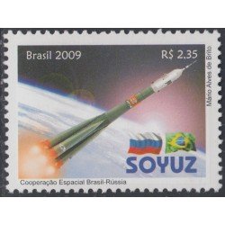Brasil Brazil 3057 2009 Cooperación espacial Brasil- Rusia MNH Brasil Brazil 3057 2009 Cooperación espacial Brasil- Rusia MNH