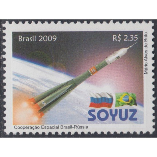 Brasil Brazil 3057 2009 Cooperación espacial Brasil- Rusia MNH