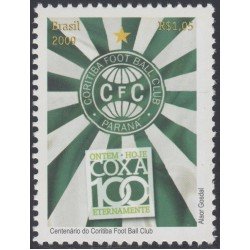 Brasil Brazil 3079 2009 Centenario del Club de Fútbol Coritibia MNH Brasil Brazil 3079 2009 Centenario del Club de Fútbol Coritibia MNH