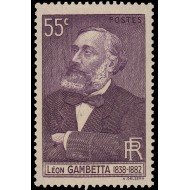 France Francia 378 1938 Centenaro del nacimiento de Léon Gambetta MNH