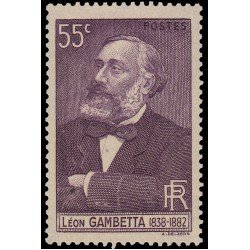 France Francia 378 1938 Centenaro del nacimiento de Léon Gambetta MNH