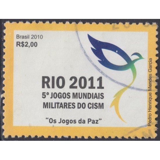 Brasil Brazil 3104 2010 5º Juegos militares mundiales en Río de Janeiro Usado Brasil Brazil 3104 2010 5º Juegos militares mundiales en Río de Janeiro Usado