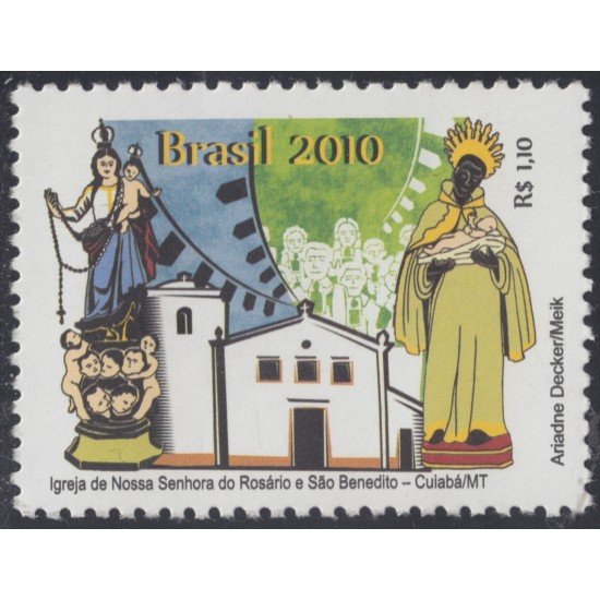Brasil Brazil 3105 2010 Iglesia Notre-Dame de Rosario en San Benito-Cuibá MNH Brasil Brazil 3105 2010 Iglesia Notre-Dame de Rosario en San Benito-Cuibá MNH