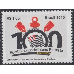 Brasil Brazil 3118 2010 100 Años del Club Deportivo Corintia Fútbol MNH Brasil Brazil 3118 2010 100 Años del Club Deportivo Corintia Fútbol MNH