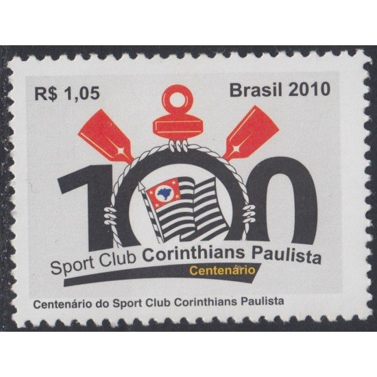 Brasil Brazil 3118 2010 100 Años del Club Deportivo Corintia Fútbol MNH