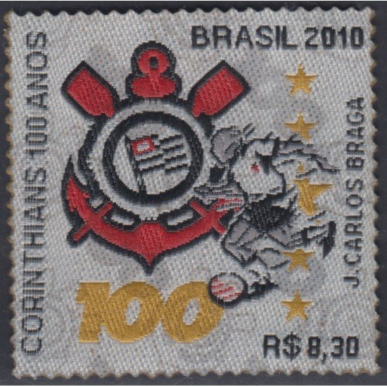 Brasil Brazil 3119 2010 100 Años del Club Deportivo Corintia Fútbol MNH Brasil Brazil 3119 2010 100 Años del Club Deportivo Corintia Fútbol MNH