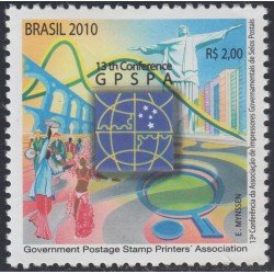 Brasil Brazil 3124 2010 XIII Conf. de Impresoras de los Servicios Postales MNH