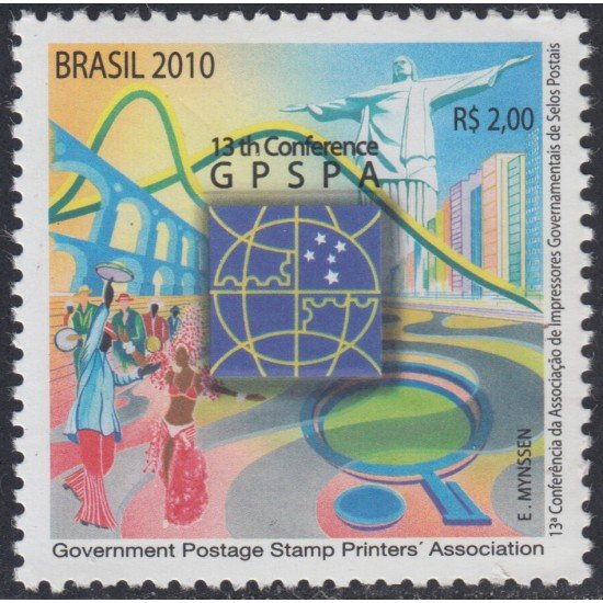 Brasil Brazil 3124 2010 XIII Conf. de Impresoras de los Servicios Postales MNH Brasil Brazil 3124 2010 XIII Conf. de Impresoras de los Servicios Postales MNH