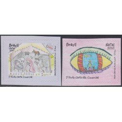 Brasil Brazil 3125/26 2010 Dibujos de Infantes Navidad Chritsmas MNH