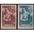 France Francia 386/87 1938 Para erigir un monumento a la infantería MNH