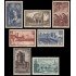 France Francia 388/94 1938 Campesina con tocado/Arco de triumfo/Mineros/Avignon/Carcassonne/Castillo de Vincennes/Pto. de San Malo MNH