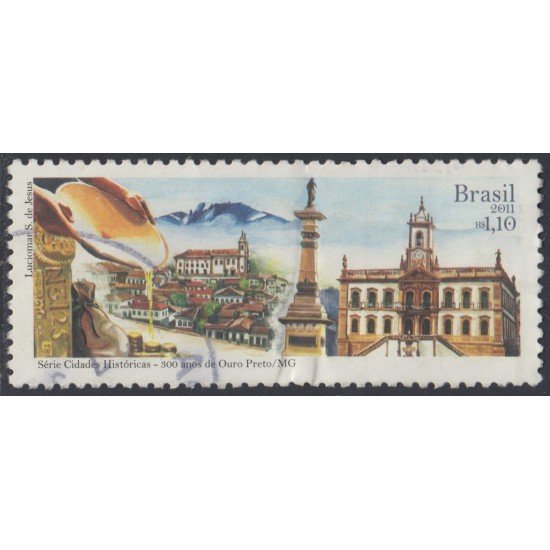 Brasil Brazil 3149 2011 Villas históricas 300 Años de Oro Prieto Usado