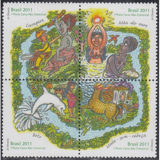 Brasil Brazil 3153/56 2011 Cuentos y Leyendas Brasileñas MNH Brasil Brazil 3153/56 2011 Cuentos y Leyendas Brasileñas MNH