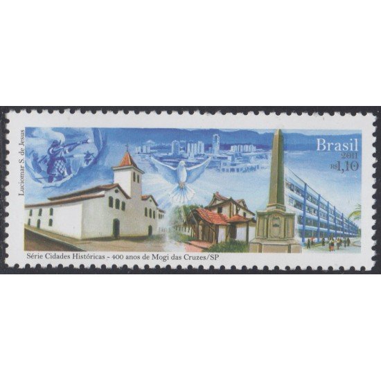 Brasil Brazil 3158 2011 Villas históricas 400 Años de Mogi de las cruces MNH Brasil Brazil 3158 2011 Villas históricas 400 Años de Mogi de las cruces MNH