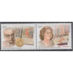 Brasil Brazil 3176/77 2011 Literatura Ivo Andríc y Rachel de Queiroz MNH