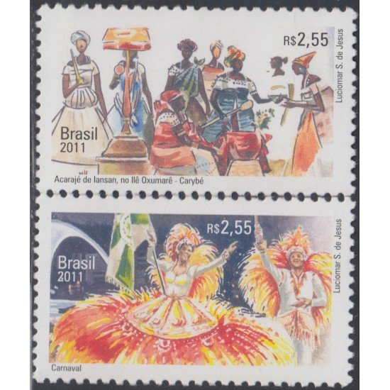 Brasil Brazil 3178/79 2011 Relaciones diplomáticas Brasil-Bélgica MNH Brasil Brazil 3178/79 2011 Relaciones diplomáticas Brasil-Bélgica MNH