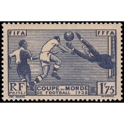 France Francia 396 1938 Copa Mundial de fútbol Paris MNH