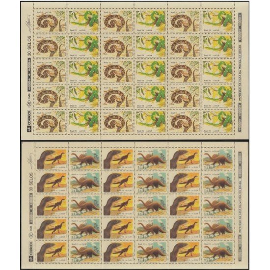 Brasil Brazil 2019/22 Mini hojita 1991 Reptiles y Dinosaurios MNH Brasil Brazil 2019/22 Mini hojita 1991 Reptiles y Dinosaurios MNH