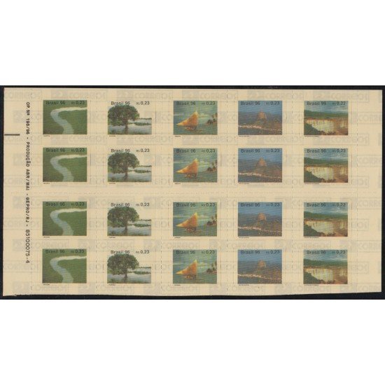 Brasil Brazil 2273a/77a Mini Hojita 1996 Serie Antigua Turismo MNH Brasil Brazil 2273a/77a Mini Hojita 1996 Serie Antigua Turismo MNH