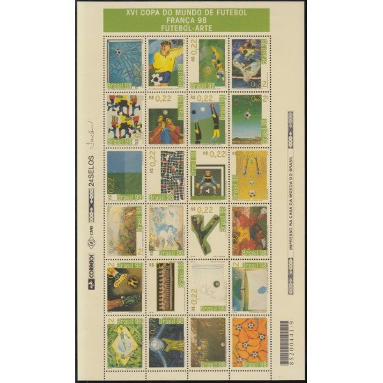 Brasil Brazil 2424/47 1998 Copa del mundo de Fútbol en Francia MNH Brasil Brazil 2424/47 1998 Copa del mundo de Fútbol en Francia MNH
