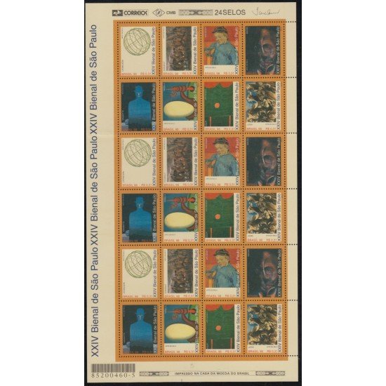 Brasil Brazil 2466/73 Mini hojita 1998 Bienal de Sao Paulo MNH Brasil Brazil 2466/73 Mini hojita 1998 Bienal de Sao Paulo MNH